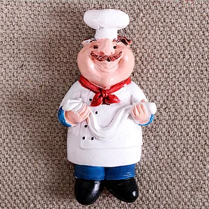 Custom logo Cartoon Creative Craft Home Decoration Chef Cook Resin  Fridge Magnet promotion gift Fridge Magnet