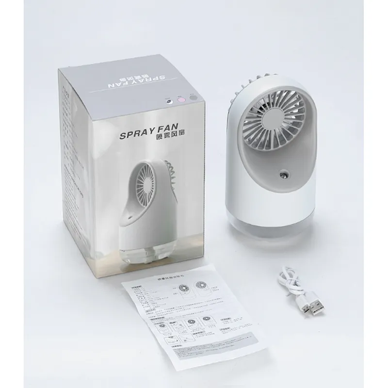 Wholesale price electric desktop misting spray portable mini fan rechargeable usb