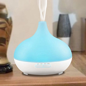300ml 7 Color LED wood grain oil diffuser aroma essential ultrasonic  aromatherapy aroma diffuser
