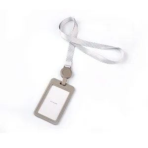 Wholesale custom logo Double-sided lanyard  working waterproof id card holder