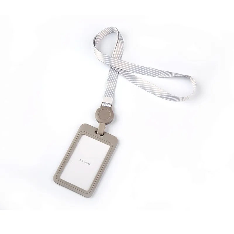 Wholesale custom logo Double-sided lanyard  working waterproof id card holder