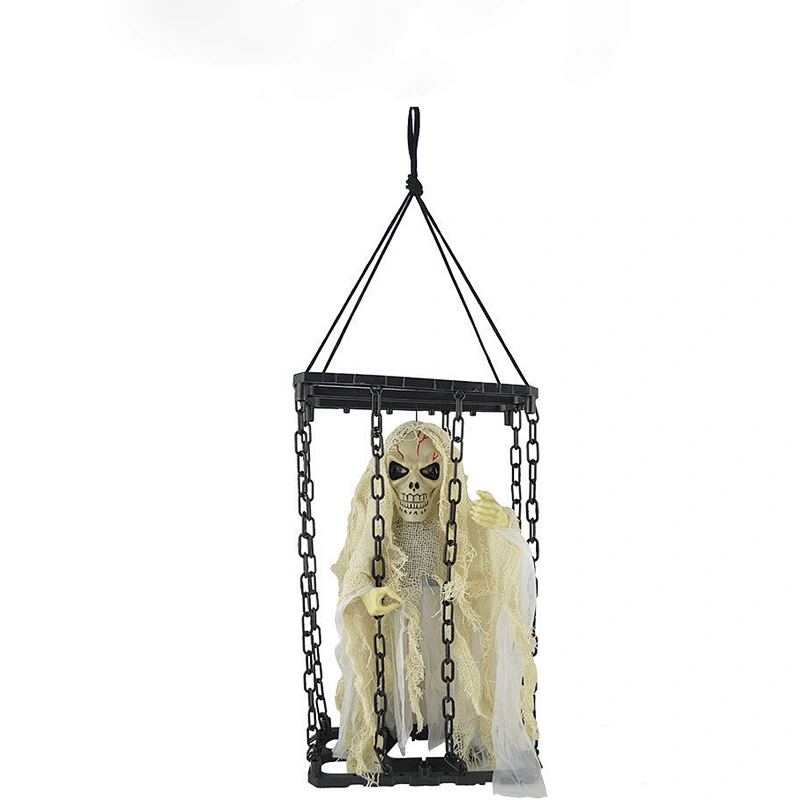 Halloween supplies sound shake cage ghost haunted outdoor house bar decoration props scary horror toys