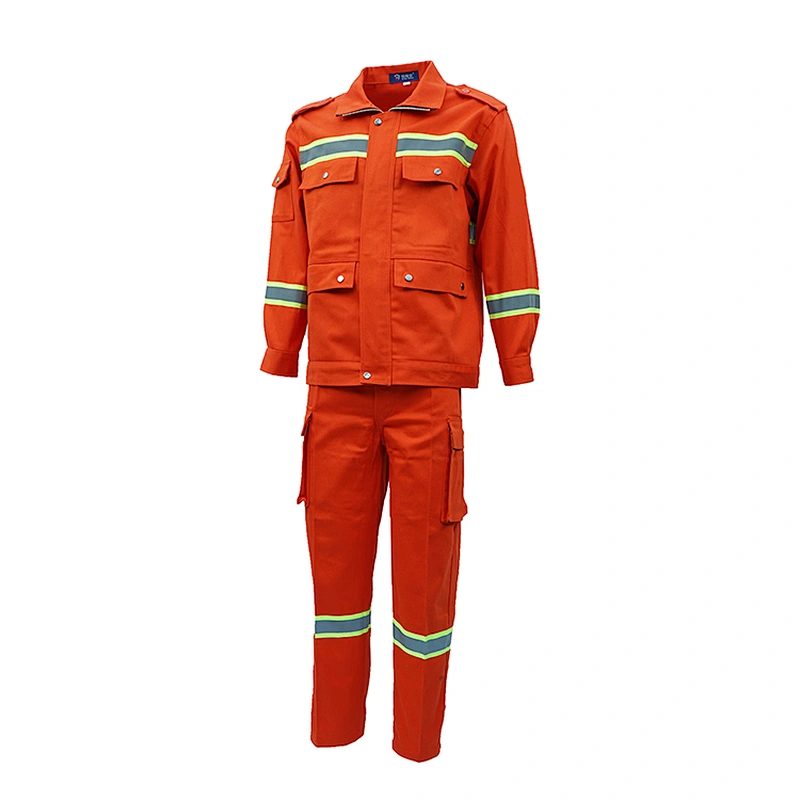 Custom summer sanitation worker overalls long sleeve reflective clothing construction site highway orange overalls