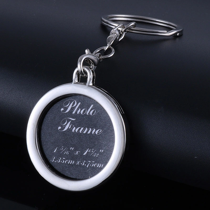 Hot sale custom Business Gift Photo Frame Shape Metal Alloy Keychain