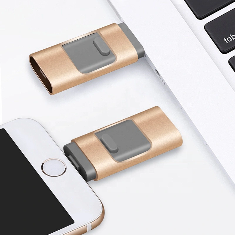Custom LOGO high quality 3-in-1 cellphone USB fast flash drive 8GB/16GB/32GB/64GB/128GB/256GB novelty usb flash drive 3.0