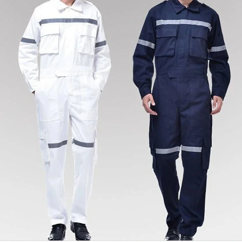 Long sleeve reflective jumpsuit customized labor insurance auto repair jumpsuit shipyard workers' uniforms