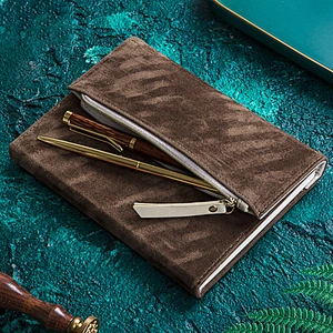 2020 creative custom logo storage bag velour leather promotion gift notebook Portable notebook