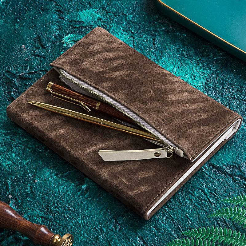 2020 creative custom logo storage bag velour leather promotion gift notebook Portable notebook