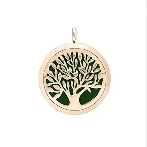 Tree of life essential oil pendant necklace aromatherapy diffuser necklace locket pendant  engraved words