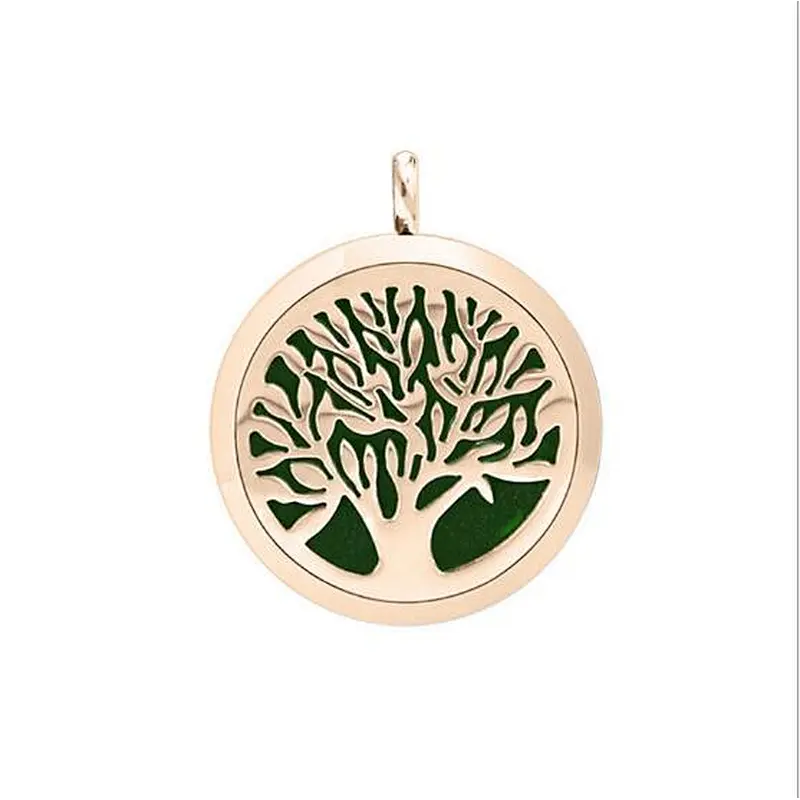 Tree of life essential oil pendant necklace aromatherapy diffuser necklace locket pendant  engraved words