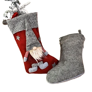 Supplies wholesale promotion Christmas decorations creative Norse forester red Christmas stocking gift bags