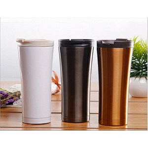 Car water bottle custom logo double wall stainless steel insulated  leak-proof with  lid