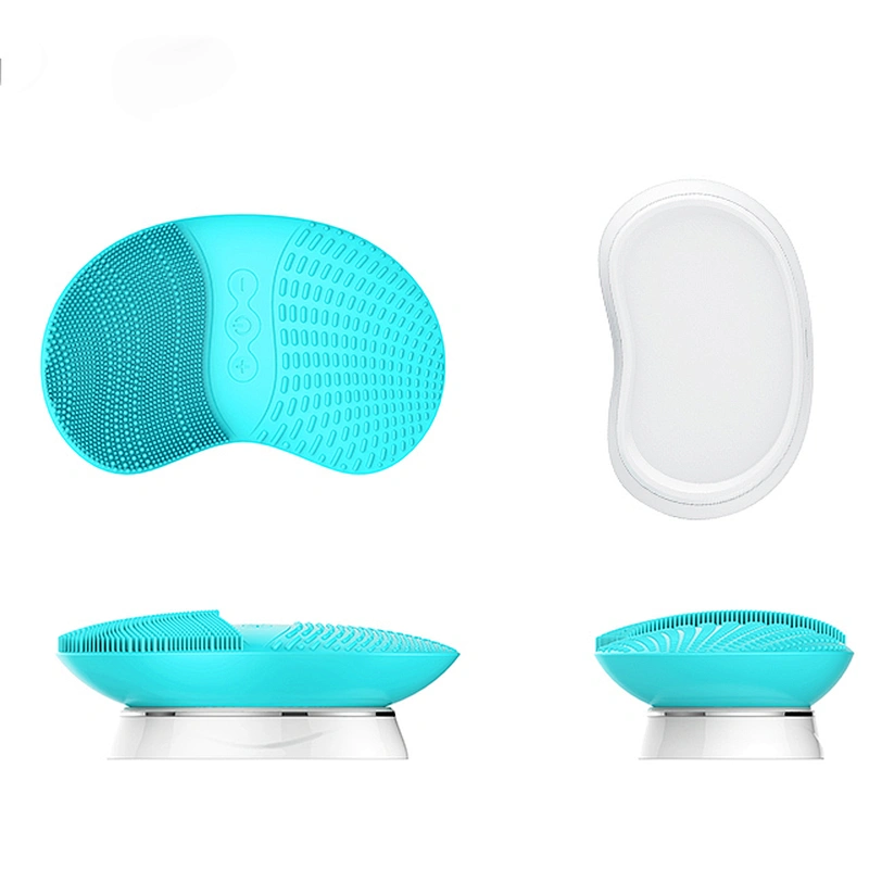 Mini portable waterproof sonic Handheld  electric  silicone  face brush electric face mask face  cleaner  exfoliating brush
