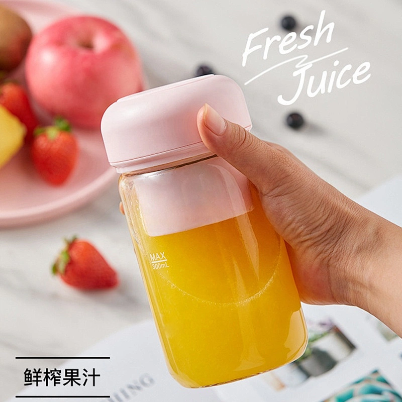 New design factory wholesale 300ml leak-proof food grade silicone ring smell free portable juicer blender usb rechargable juicer