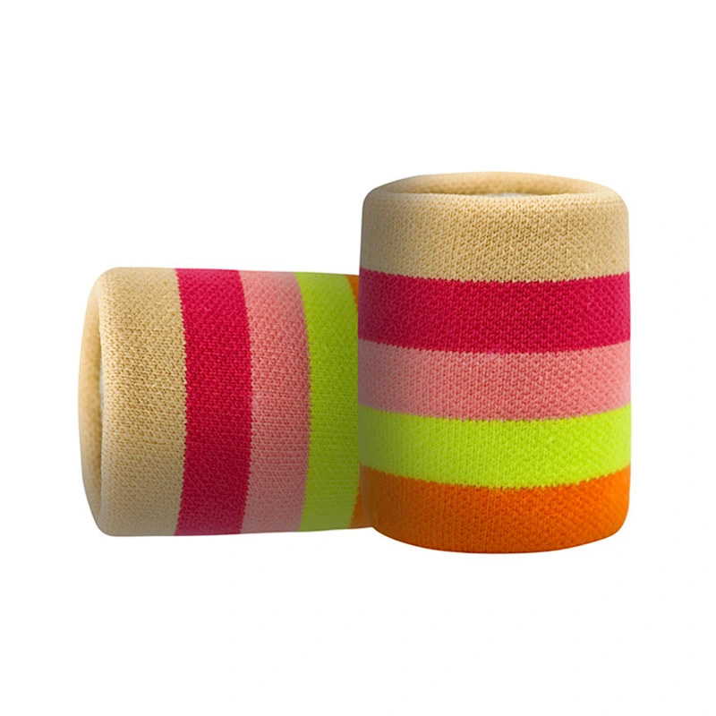 New products custom Color sports sweat-absorbent cotton towel Knitting Wrist Protector elastic sweatband wristband