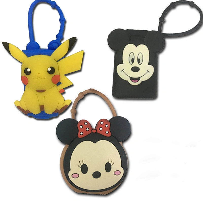 Promotional Gifts Silicone perfume set 30ml cartoon hand sanitizer holder shampoon soap dispenser empty holder