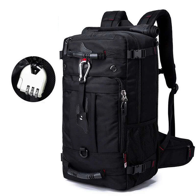 Outdoor waterproof multi-functional fishing tackle backpack 35L durable storage backpack with waist belt