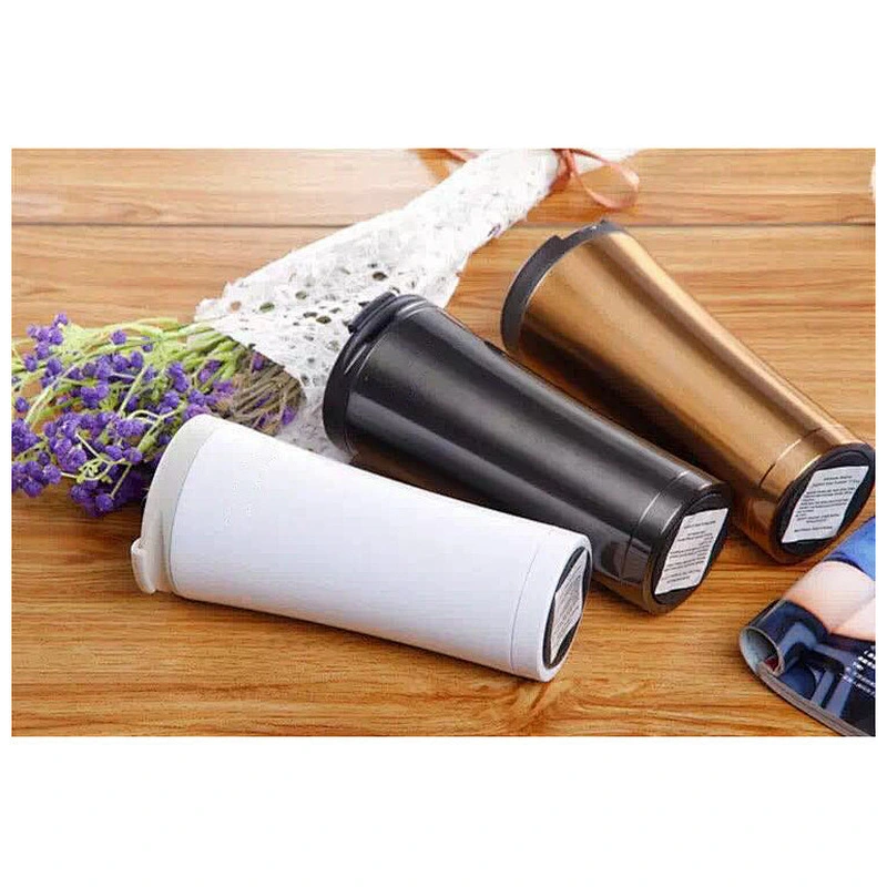 Car water bottle custom logo double wall stainless steel insulated  leak-proof with  lid