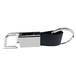 Top Sales High Quality luxury custom blank metal and leather car keychain key  promotional gift keychain