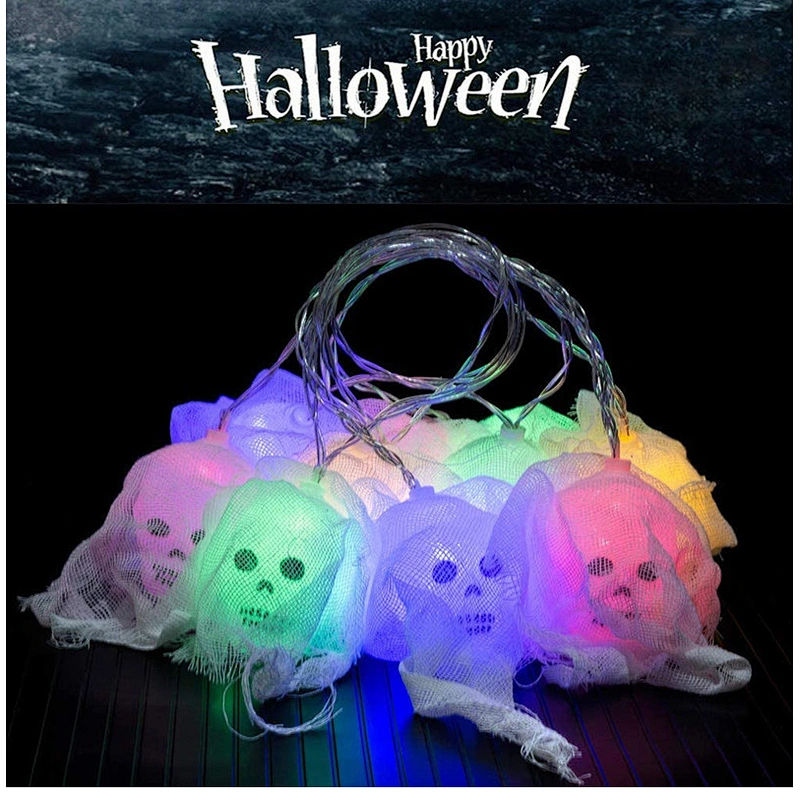 Halloween lantern string Holiday decorations led pumpkin ghost spider lantern string cheap decorative lanterns
