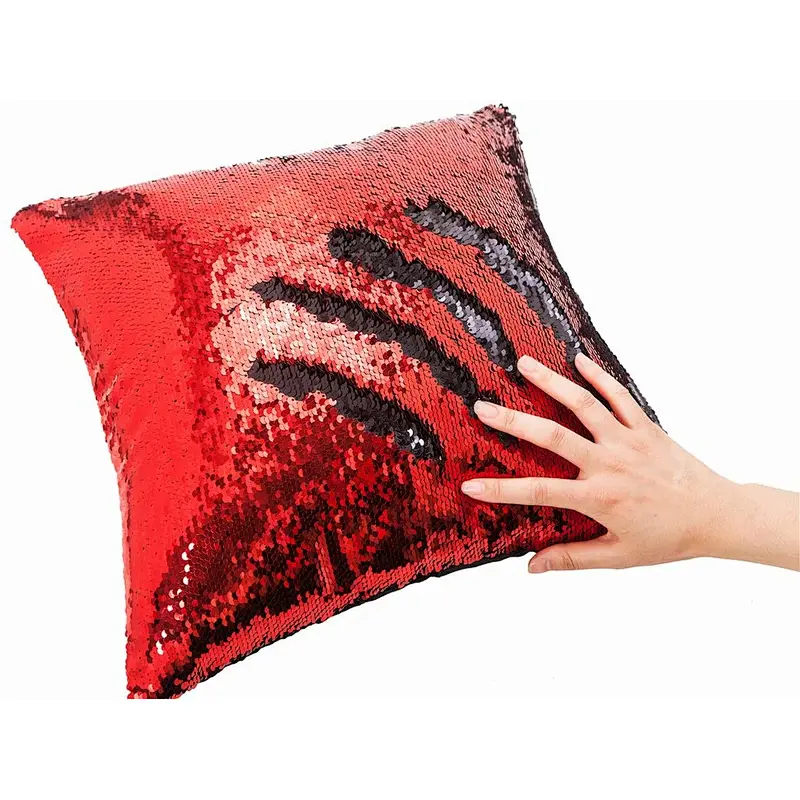 Two-color car hold figure mermaid sequins DIY color change can factory sofa custom cushion turn sequins pillow