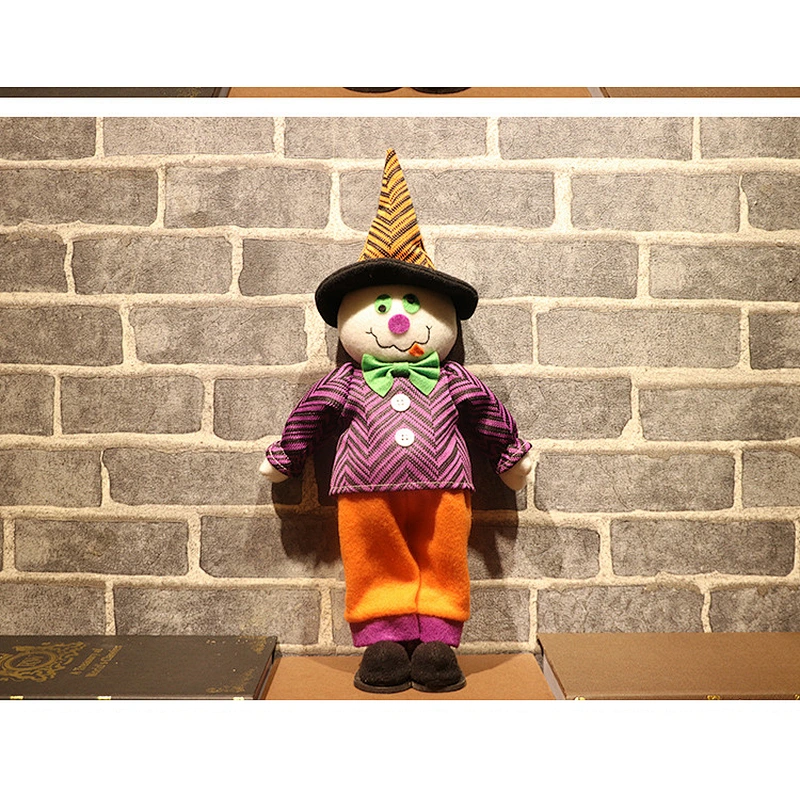 Halloween pumpkin doll window display Hotel decorations pumpkin doll Pumpkin Witch Halloween party display