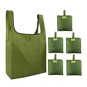 Waterproof polyester single-shoulder bag shopping bags customized LOGO outdoor travel vest folding bags