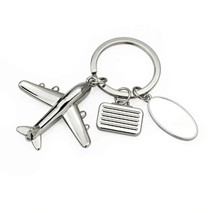 New Design Mini Plane Shaped Metal Key Chain Zinc Alloy Good Quality Promotional Gift Souvenir Key Chains