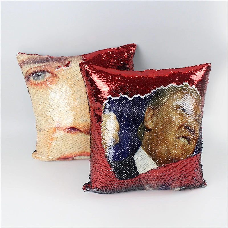 New Trump face minimalist 3D digital home sofa cushions with emoticons and sequins