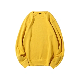 Advertising promotion High Quality Long Sleeve Crewneck Men Sweatshirt Oversize Custom logo Pure Color Sweatshirt O-neck