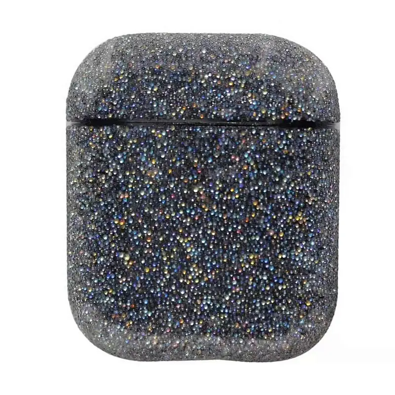 Luxury shinny bling bling resin airpods protective case airpod protector women  crystal anti-lost cover airpods charger