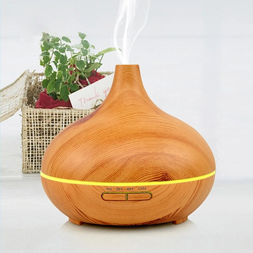 300ml 7 Color LED wood grain oil diffuser aroma essential ultrasonic  aromatherapy aroma diffuser