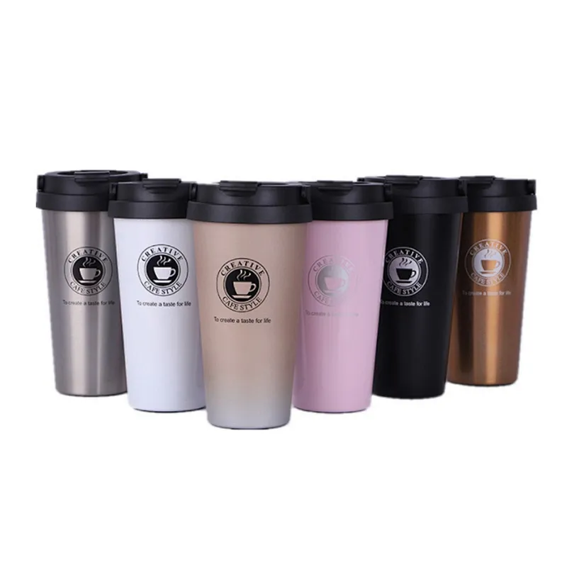 New Design 500ml Vacuum Insulated Stainless Steel Double Wall Smart Water Bottle Thermal Travel Coffee Mug With