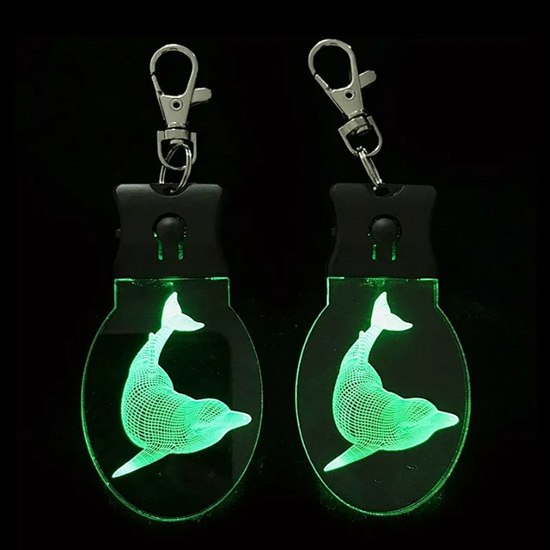 Fashion high-quality Promotion Gift custom logo Crystal LED  Key chains Wedding Gift