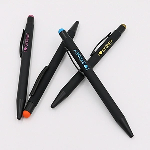 Creative metal capacitor advertising pen multi-function touch screen pen aluminum pole press ballpoint pen custom LOGO