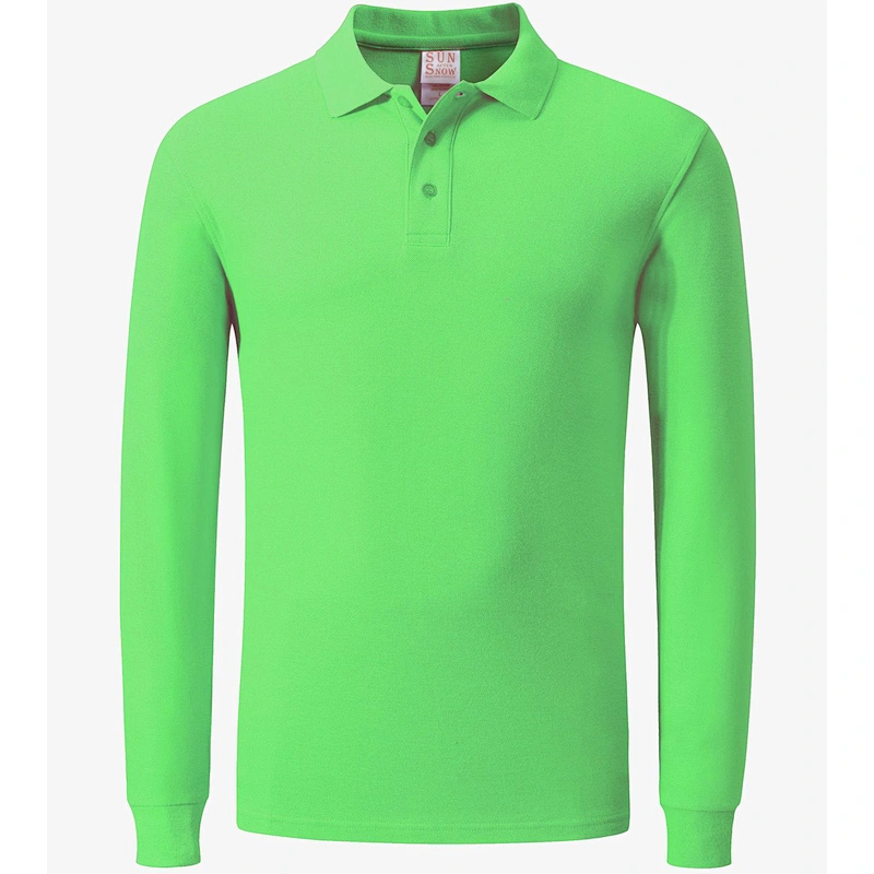 Custom logo High quality OEM  brand polo shirt  100% cotton  advertising promotion long sleeve Polo shirt