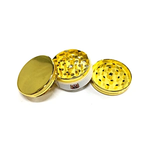 custom logo Factory wholesale Hot Sale smoking accessories tobacco herb weed grinder gold color spice Herb grinders
