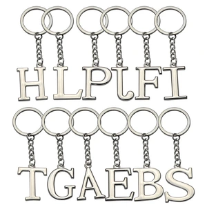 Promotional Gift Mini Metal Letters Key Chain Custom Logo Block Letters Blank Key Chains