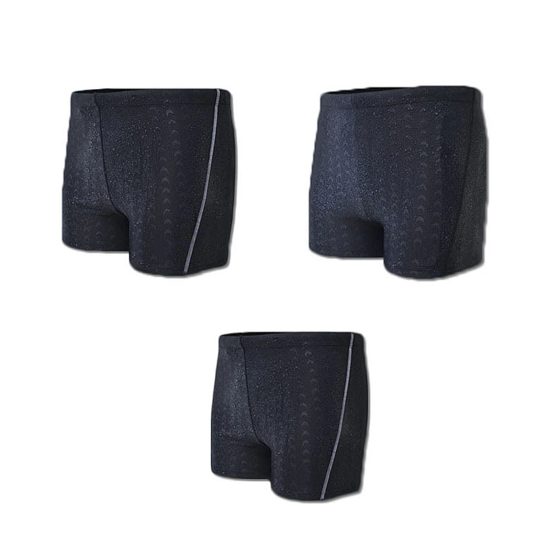 Promotional Gift New style spliced comfortable men's swimming trunks fashionable flat-angle high-stretch men's swimwear