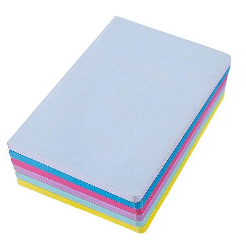 custom Contracted creativity Color edge leather diary notebook promotion gift Business office meeting Notebook