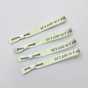 High quality festival  custom  one-off polyester fabric wristband