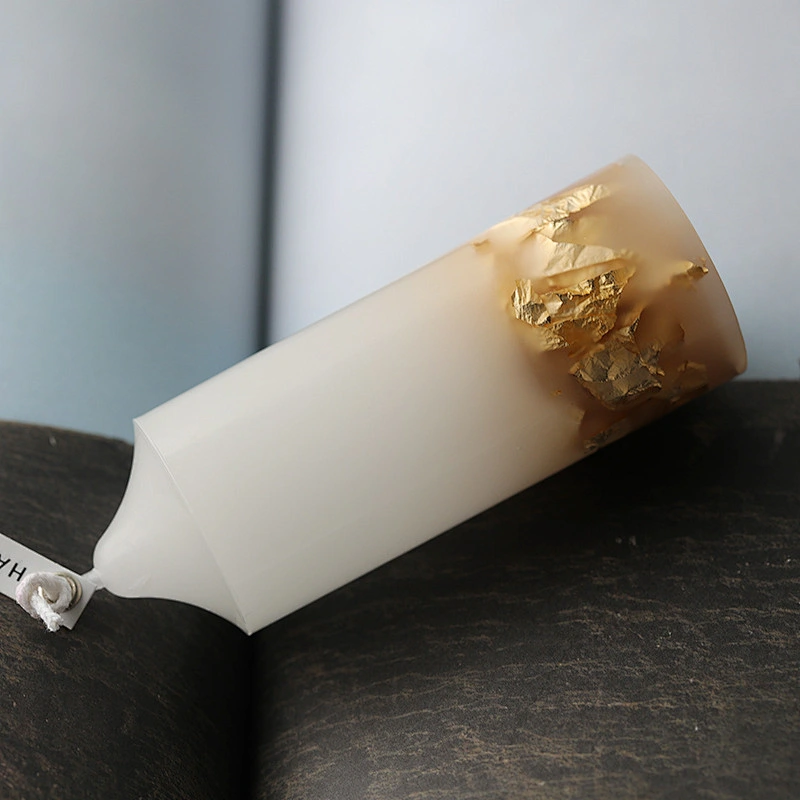 luxury Custom DIY handmade paraffin wax creative gold foil aroma candles promotion gift  handmade candle
