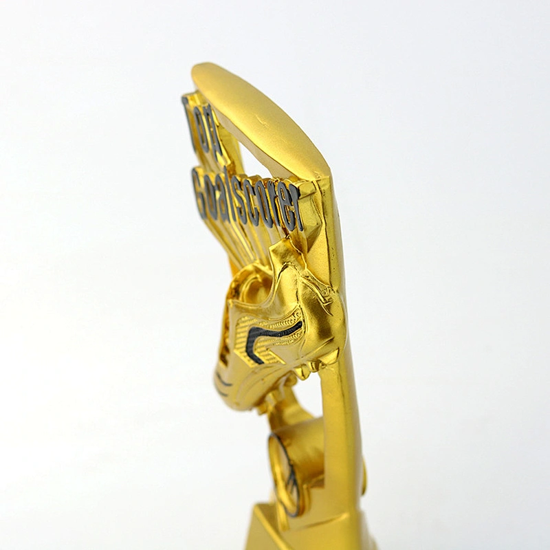 High quality custom sport Promotional Gifts trophy gold resin football trophy soccer match  trophy