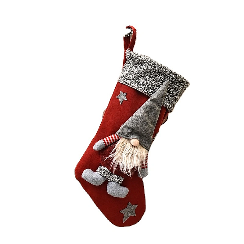 Supplies wholesale promotion Christmas decorations creative Norse forester red Christmas stocking gift bags