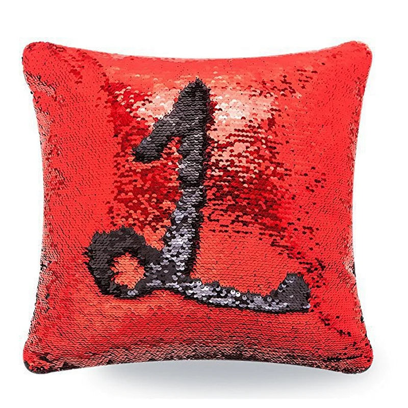 Two-color car hold figure mermaid sequins DIY color change can factory sofa custom cushion turn sequins pillow