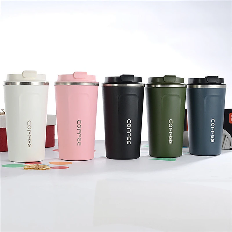 2020 new trendy custom logo water bottles double wall stainless steel water cup vacuum insulated reusable coffee tumbler