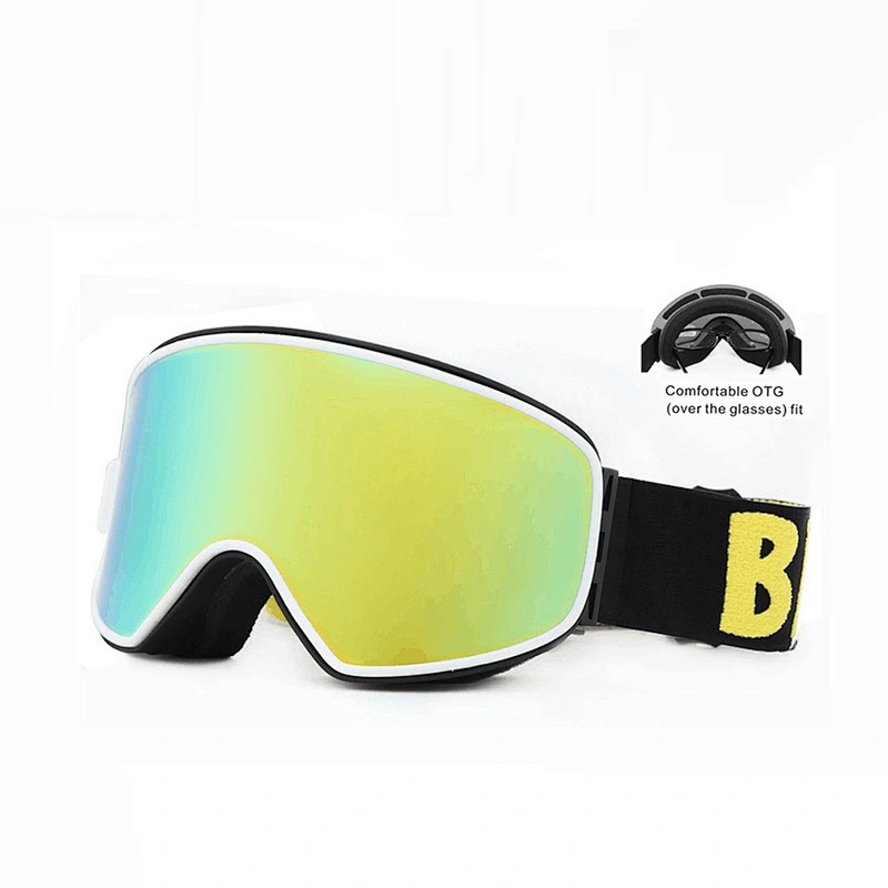 Outdoor Double-Layer Spherical Lenses Custom Logo UV Protection Anti Fog Snow Goggles Magnetic Ski Goggles
