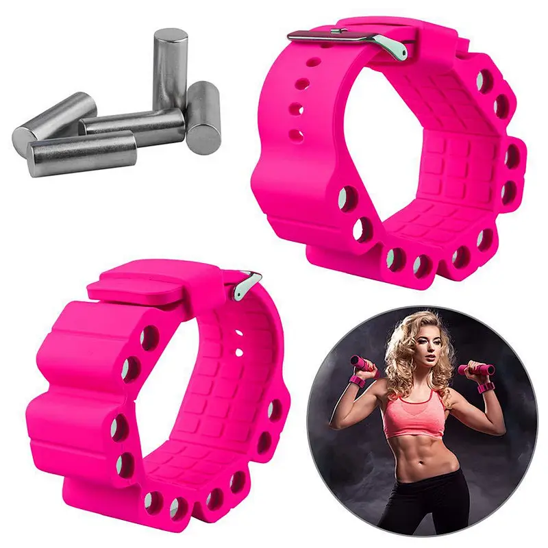 High Quality Custom logo Silicone  Ankle Wrist Strength Training Adjustable Fitness promotion gift  yoga Wristband