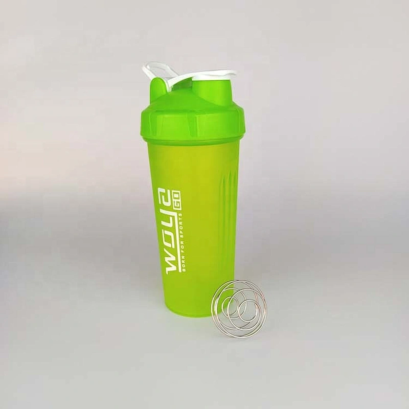 Custom logo 600 ml Food grade plastic nutrition fitness gym shake bottle whey powder protein sport shaker water bottle