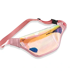 New Multi Function Outdoor Transparent Sheer Laser Running Custom Sport crossbody Waterproof Waist Bag